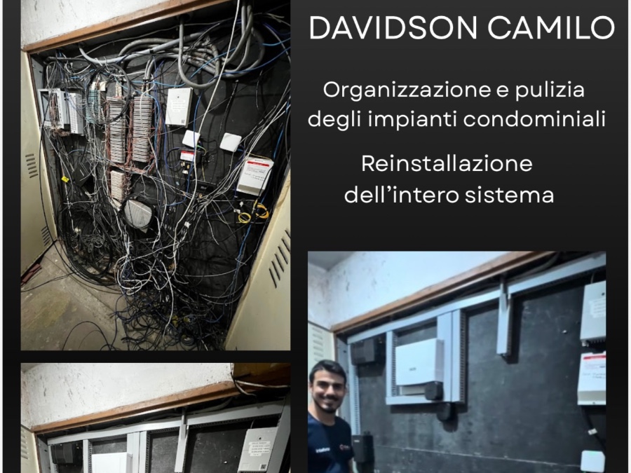 PULIZIA E ORGANIZZAZIONE PROFESSIONALE DI CABLAGGI E IMPIANTI